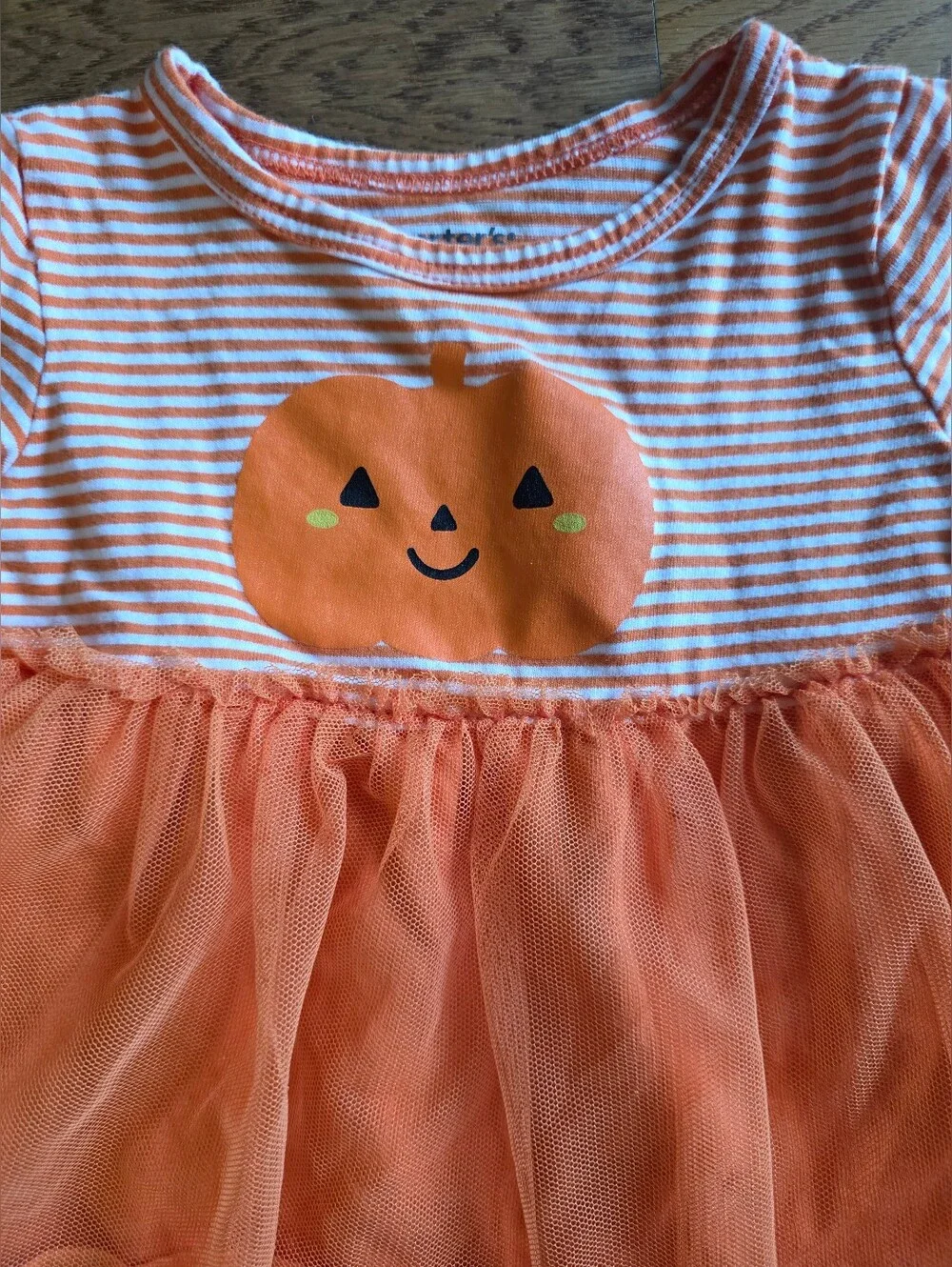 Carter's Pumpkin Tutu Top Orange 9 Months